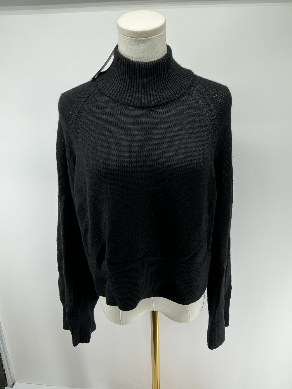 Australian Merino Wool Cropped Mock Neck Sweater